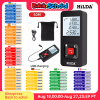 HILDA 50M/100M/120M Laser Rangefinder Distance Meter Laser Tape Range Finder Building Professional Meter Laser Ruler Test Tool