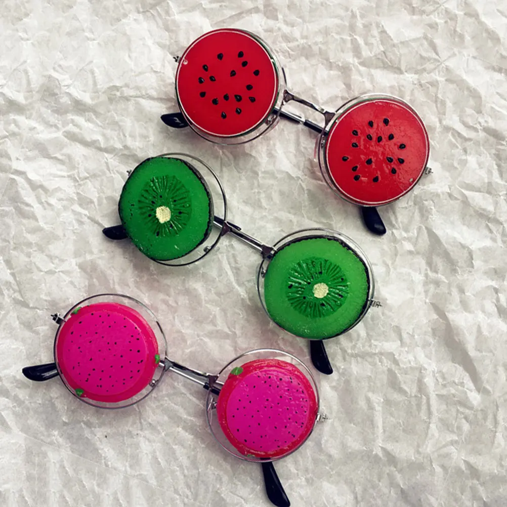

2pcs Fun Kiwi Fruit Glasses Party Eyewear Durable Lightweight Cosplay Accessories Wedding Photo Props