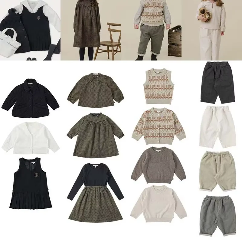 

Pre-sale 2025 Autumn Winter BE Boys Girls Cute Sweatshirt Baby Kids Dress Pant Sweater Hooded Kids Boutique Clothes