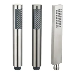 Square Handheld Shower High Pressure Stainless Steel 304 Shower Head Bathroom Accessories Round Hand Shower For Bathroom