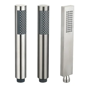 Kare El Duşu Yüksek Basınçlı Paslanmaz Çelik 304 Duş Başlığı Banyo Aksesuarları Banyo Için Yuvarlak duş başlığı