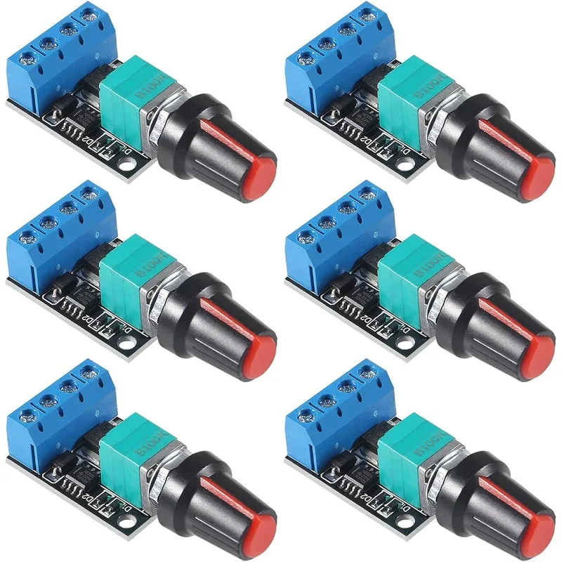 10-50 Régulateur De Tension PWM DC, 6 stuks, 5V 12V 10A, Régulateur De Vitesse De Moteur, Variateur LED Continu, Puissance