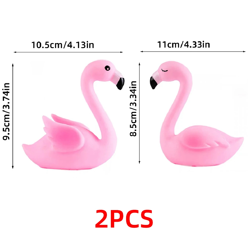 Flamingo-Kuchenaufsatz, Mädchen, alles Gute zum Geburtstag, Party-Kuchendekoration, Palmenblätter, Hochzeit, Party-Dekoration, Flamingo, tropisches Partyzubehör – Detail 7