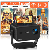 XGODY 4K Native 1080P WiFi6 Android Projector 18000lumen HD Home Theater Cinema for Home