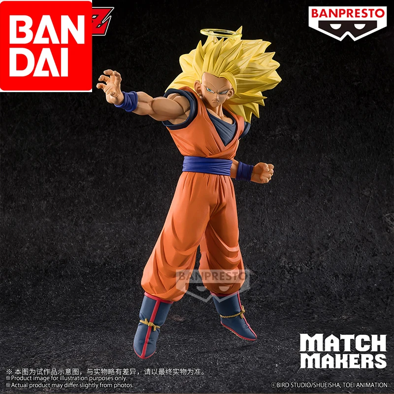 

Призовая фигурка Bandai Dragon Ball Z MATCH MAKERS Goku, ПВХ + Эко-материал, мышечные детали SSJ3, обязательные/подарки для фанатов DBZ