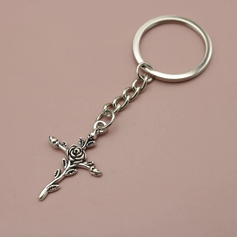 Petals Thorns Rosary cross keychain Personalized Rosary