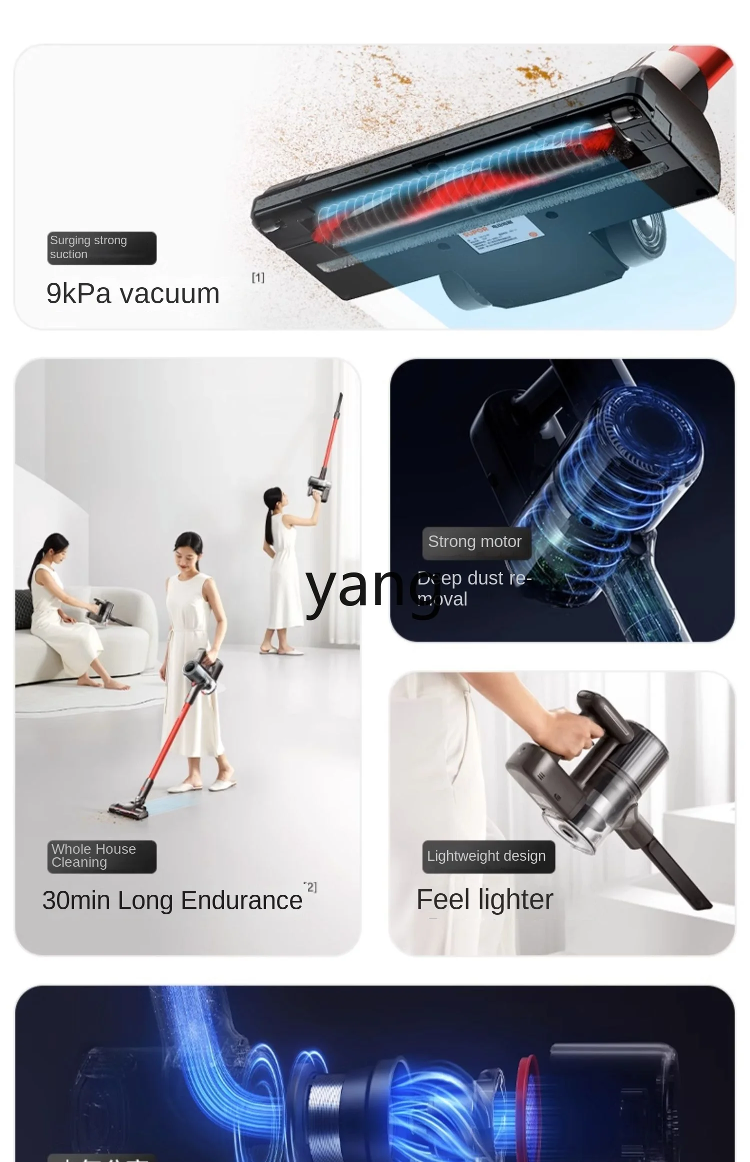 CX Wireless Vacuum Cleaner Household Large Suction Light Sound Mite Removal Handheld Lightweight Carpet Dust Collection