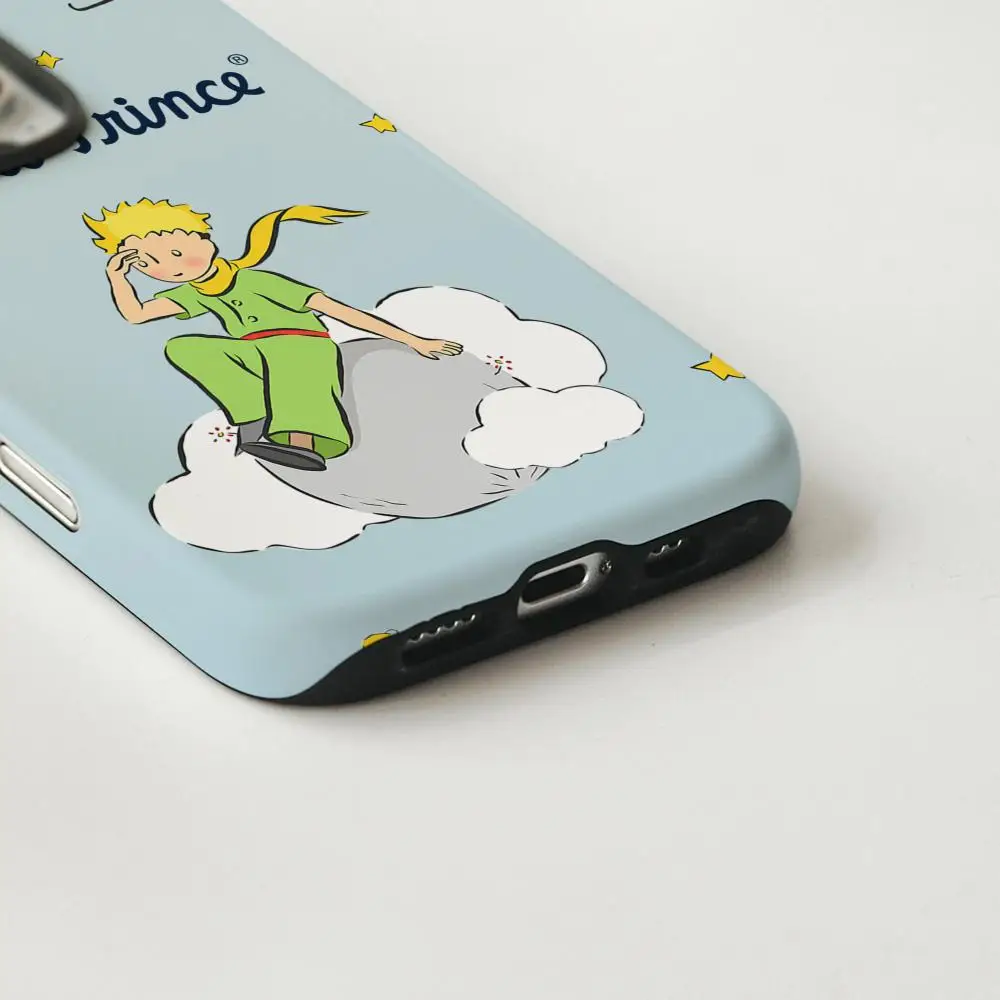 حافظة هاتف لهاتف آيفون 17 16 15 14 13 12 Pro Max Plus لامعة عالية الدقة بطبقة مزدوجة غلاف صلب سائل الأمير الصغير #3