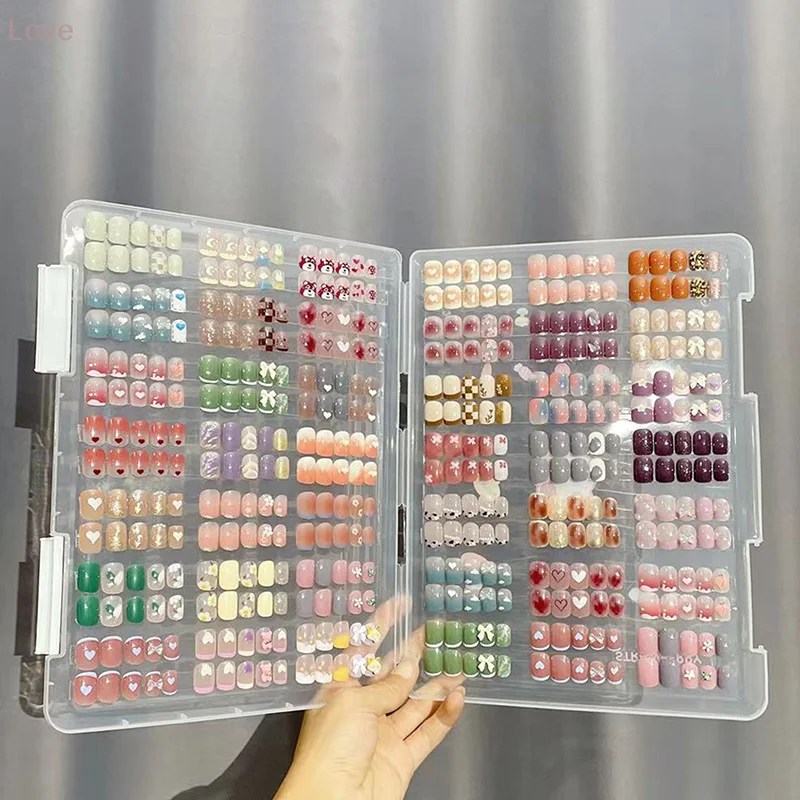 네일 팁 디스플레이 북 네일 아트 전시대 젤 폴리쉬 인조 손톱 매니큐어 수집 박스 인조 팁 디스플레이 보드 도구