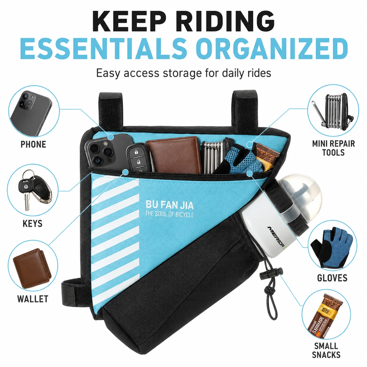 Sac de cadre de vélo avec port - Mountain Biking Hydration Pack avis et prix