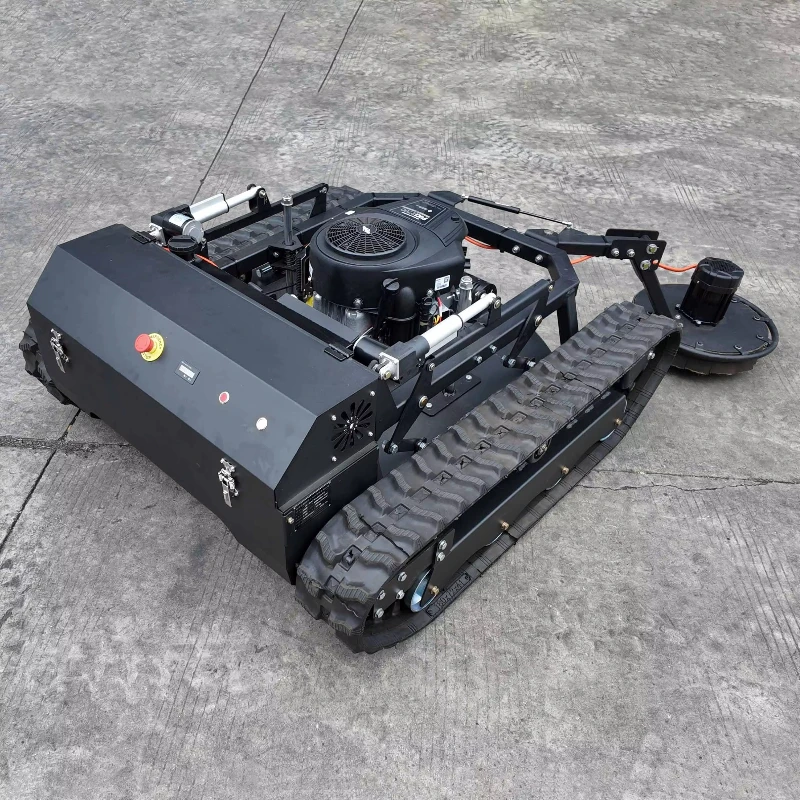 جزازة العشب المجنزرة التي يتم التحكم فيها عن بعد مع هيكل أسطواني رباعي الأشواط للاستخدام في الحديقة والحديقة والميدان #6