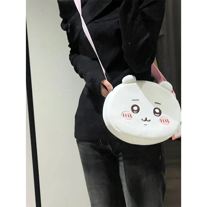 Miniso Kawaii Anime Chiikawa Portable Handbag Cute Sweet Cartoon Hachiware Usagi Crossbody Bag Package Lovely Gifts for Girls