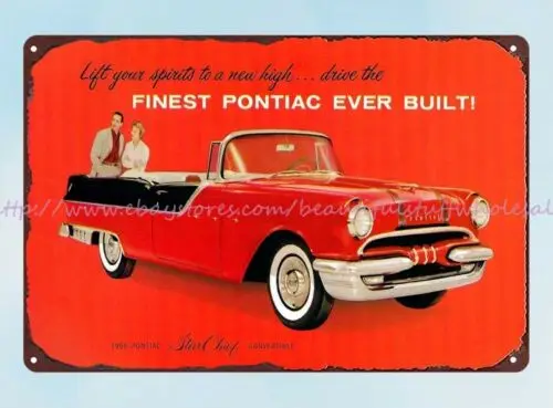 1955 car Star Chief Convertible Automobile garage metal sign love wall art