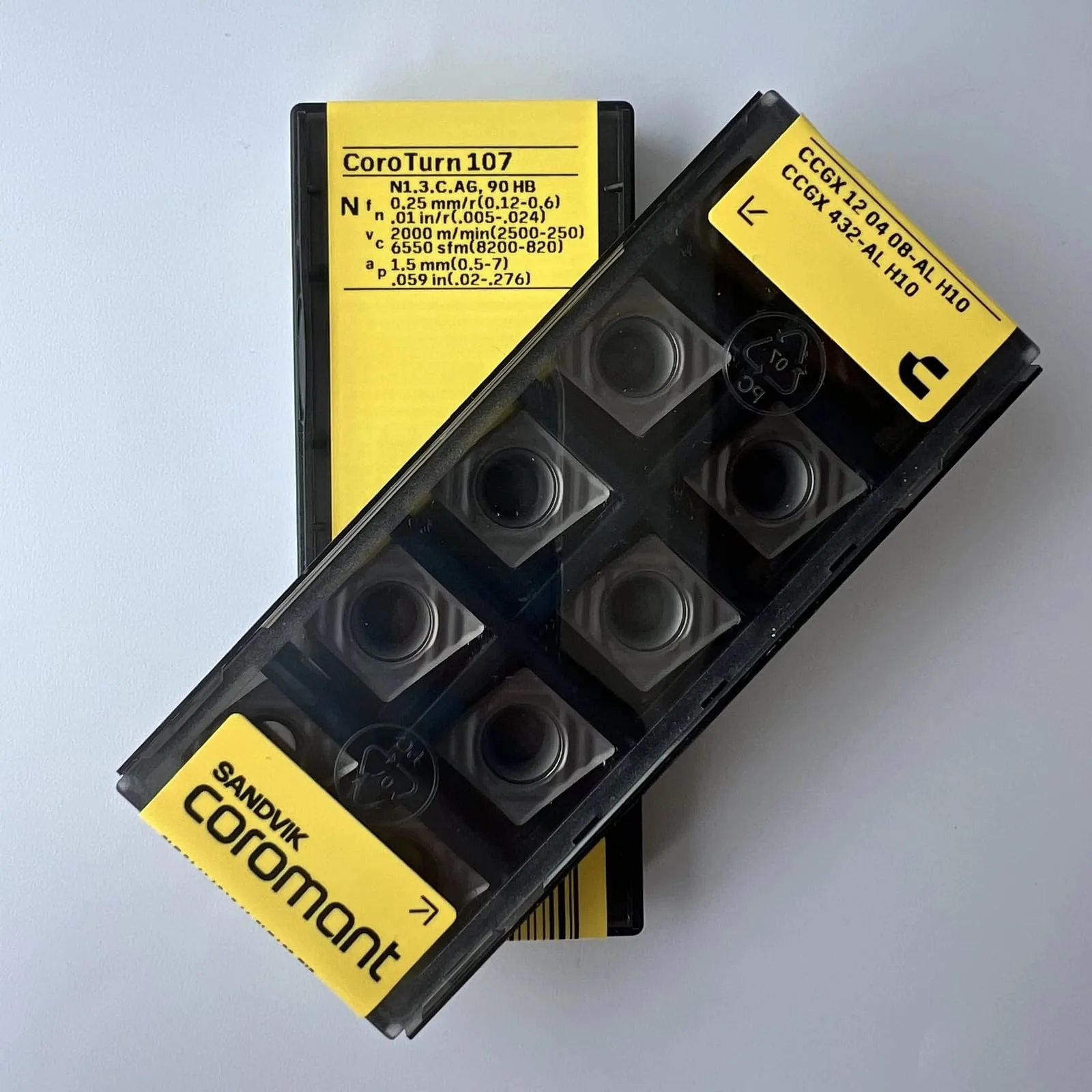 Original SANDVIK / CCGX120408-AL H10 / Hard alloy CNC Blade 10 Pcs
