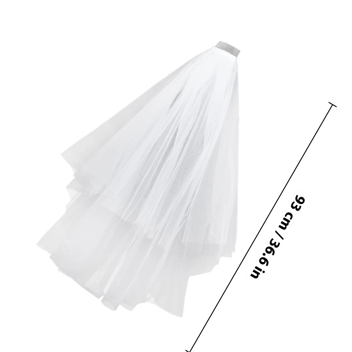 White Multilayer Bridal Veil Elegant Gauze Wedding Veil for Bride with Comb Comfortable Hair Accessory Bridal Veils
