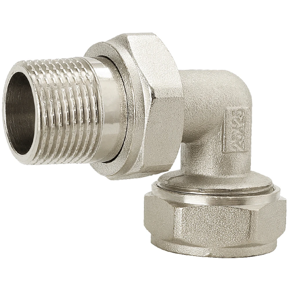 

Brass Nickelage DN15 DN20 Male BSPP Thread Union Joint Elbow Pex Pipe 1216/1620 Fitting Aluminum Plastic Pipe Fittings