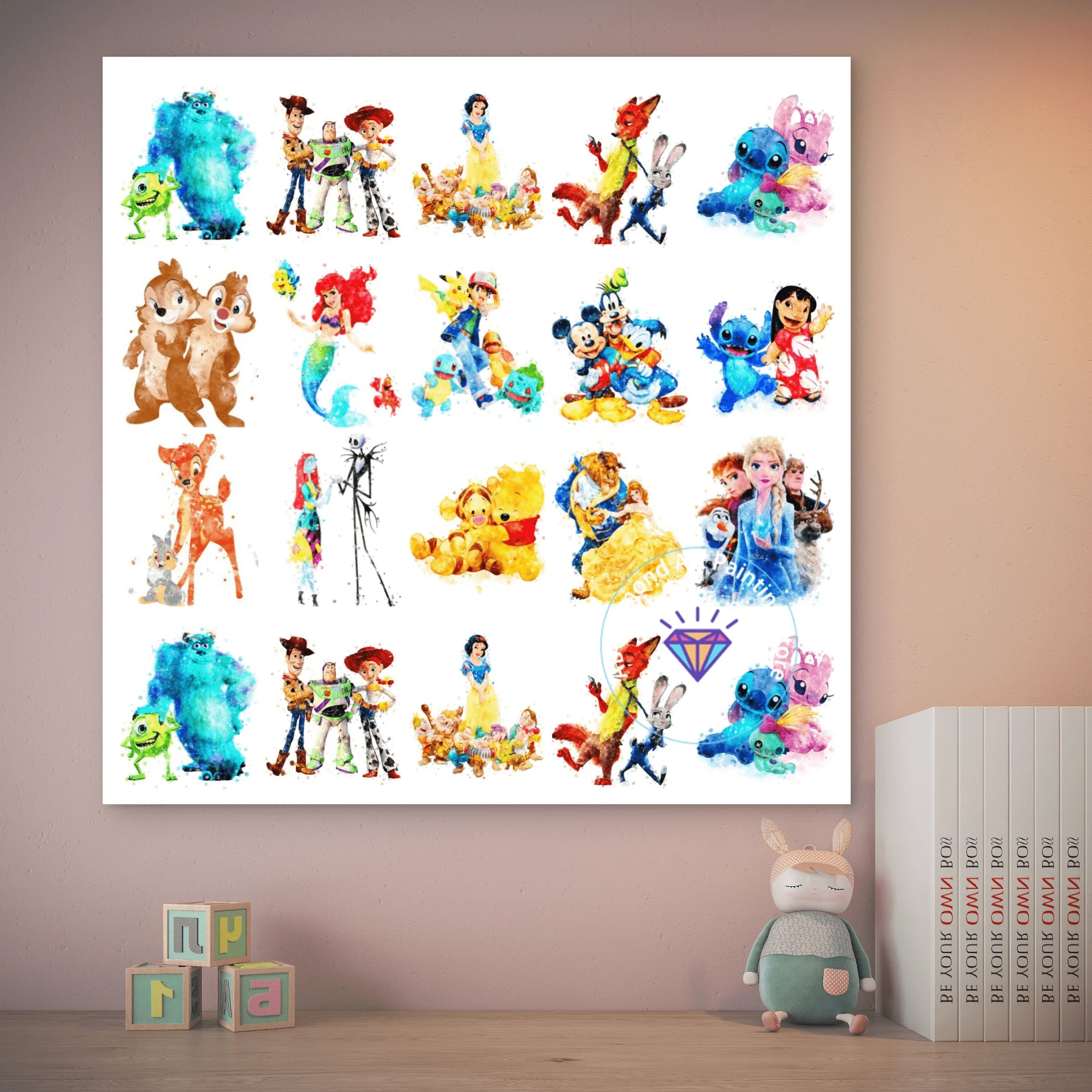 

Pokémon Jack Skellington AB Diamond Painting Kit 5D DIY James P. Sullivan Diamond Embroidery Handmade Art Gift Home Decoration