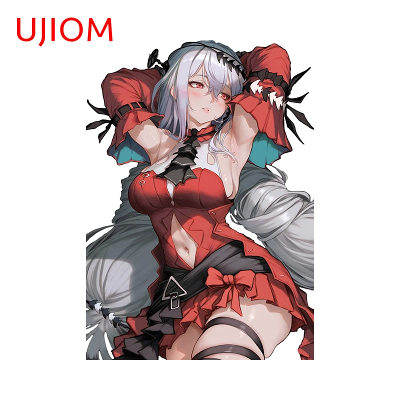 

UJIOM 13cm X 9.3cm Heitai Skadi Amusing Wall Stickers Shy Girls Alluring Room Wallpapers Decal Creative Bathroom Murals