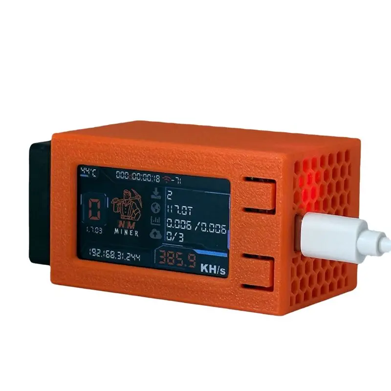 AC57-Nerdminer V2 Pro Max z chłodzącym wentylatorem 390KH/S, koparka solo do loterii, koparka BTC, Nerd Miner, koparka Bitcoin, koparka kryptowalut, Nmminer — zdjęcie produktu 3