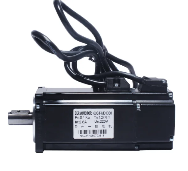 

Single Phase 220V 60ST-M01330A AC Servo Motor Set 400W 1.27N.M Servo Drive 3000 RPM