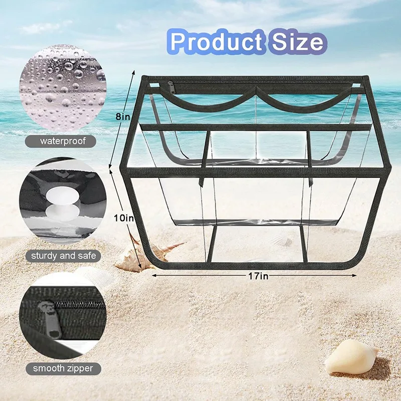 Extra Large Insert Bogg Bag Accessories Waterproof EVA Rubber Beach Basket Jelly Handbag Clear Storage Inner Bogg Bag Organizer