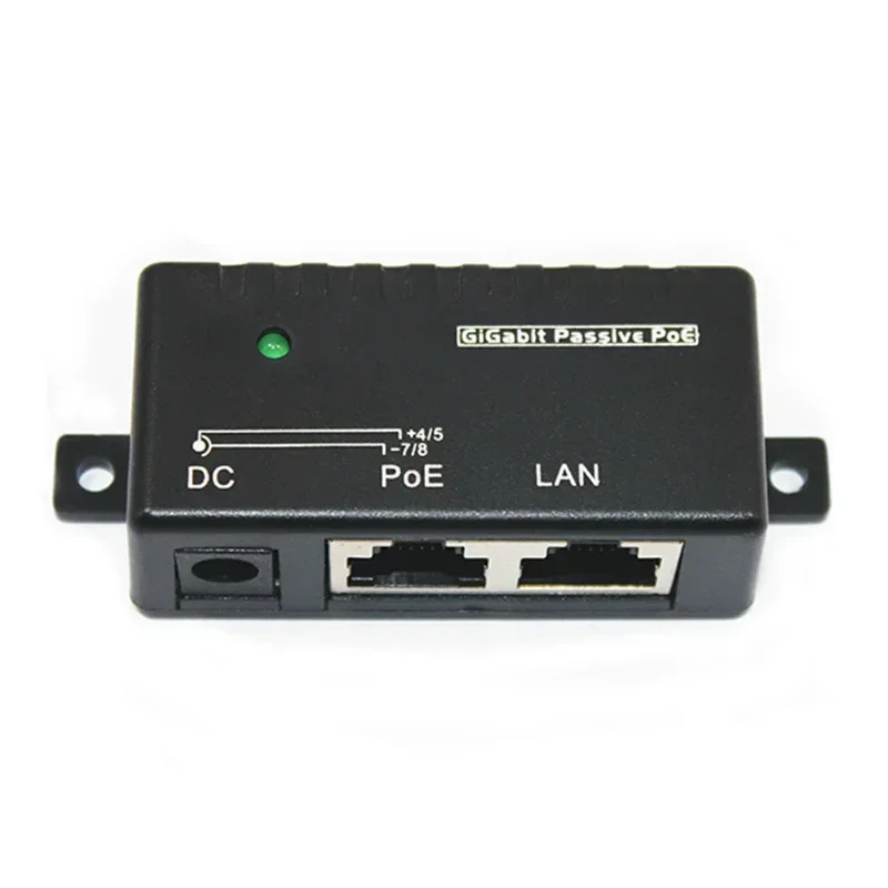 12V 24V 48V/1A POE Passive Injector Power Splitter for IP Camera POE Mount Power Adapter Module Accessories Power Supply