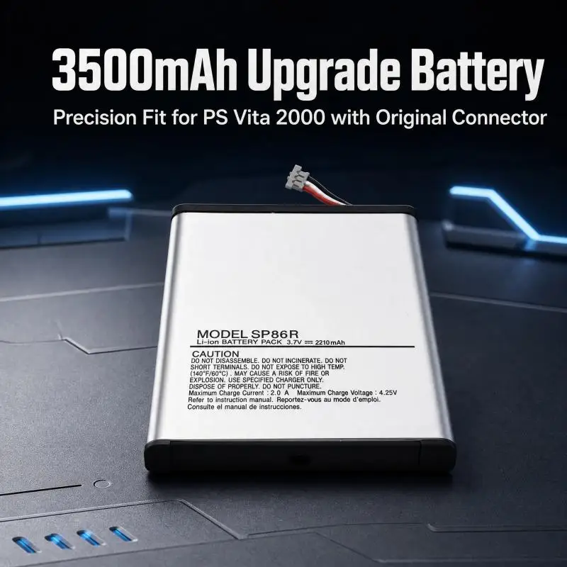 3.7V 3500mAh Li-ion Battery SP86R Replacement Pack for PlayStation Vita 2000 PSV 2000 PS Vita Slim PCH-2000 Handheld Console