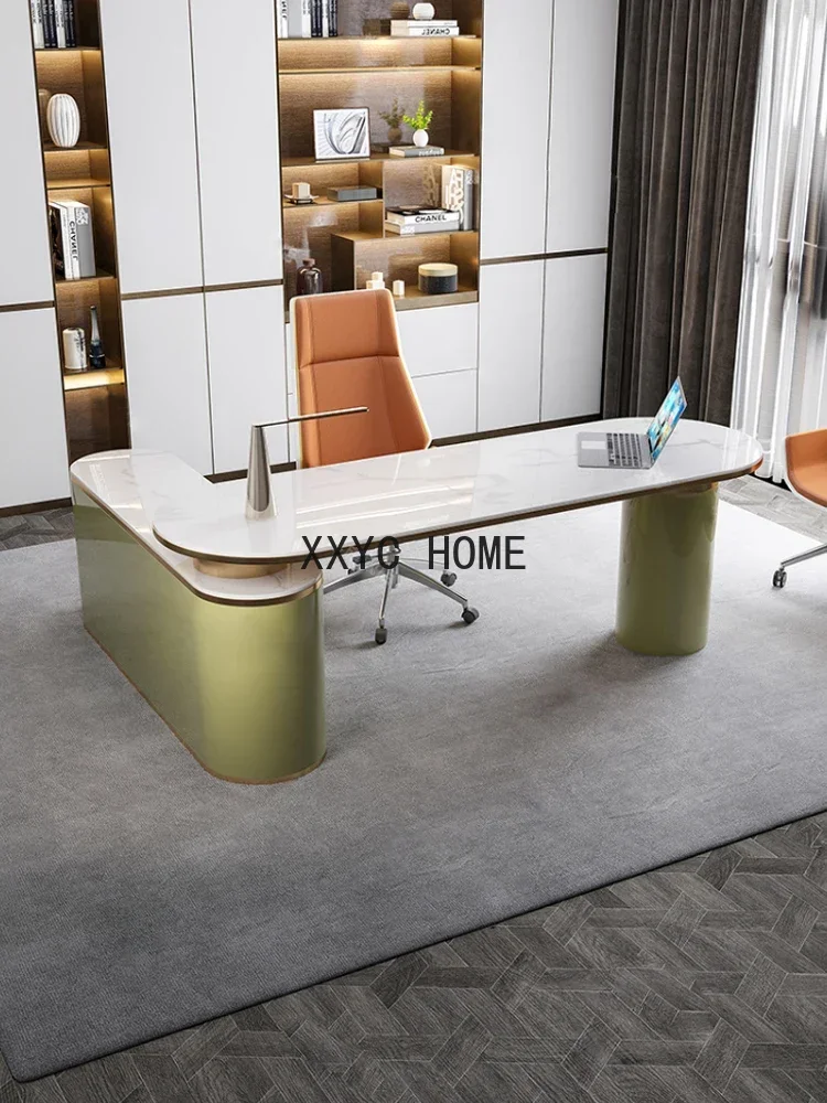 Stone Plate Minimalist High-End Design Sense Boss Desk Paint Boss Desk