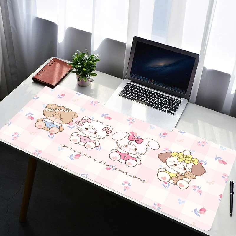 Mouse Pad PC Non Slip Rubber Cartoon Mousepad Laptop Gamer Cabinet HD Keyboard Pad Office Computer Gaming Desk M-mikko Mouse Mat