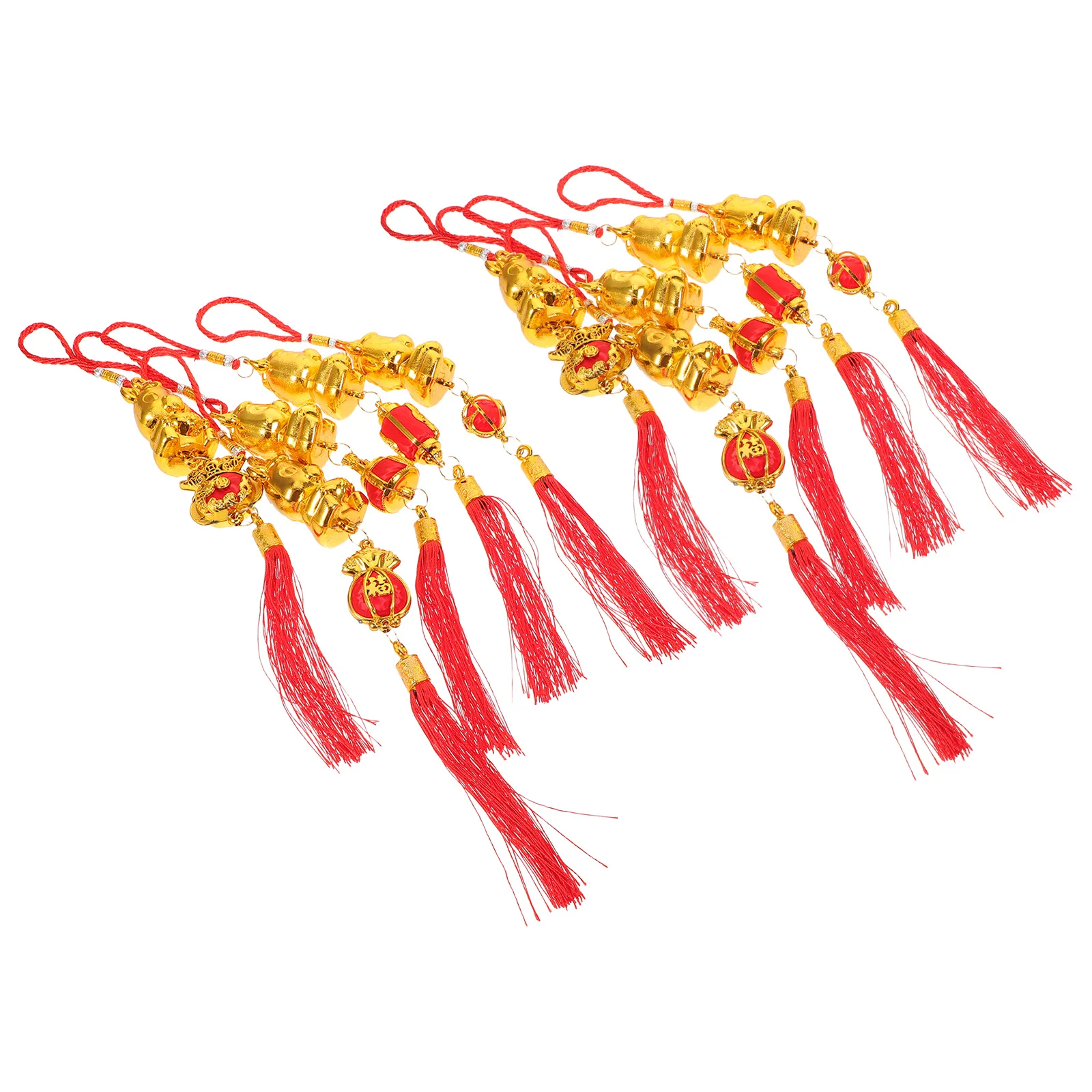 10 Uds. Colgante del zodiaco del año del caballo: escultura de caballo de Año Nuevo Chino dorado, decoración colgante para maceta de bonsái, puerta, ventana de pared