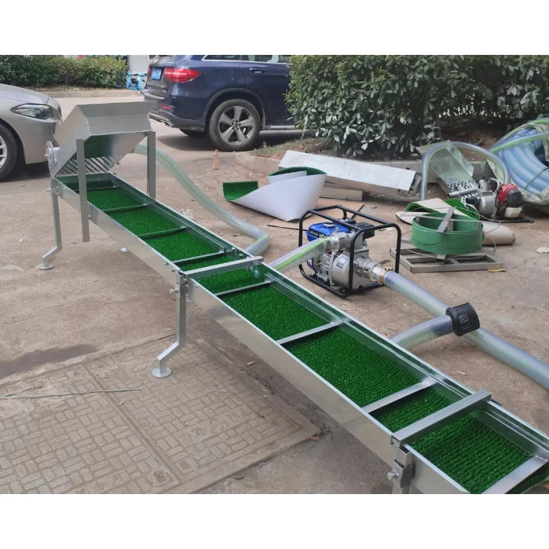 بيع المصنع مباشرة المنتقى صندوق سلويس صغير مع آلة غسل الذهب فاصل العشب المحمولة