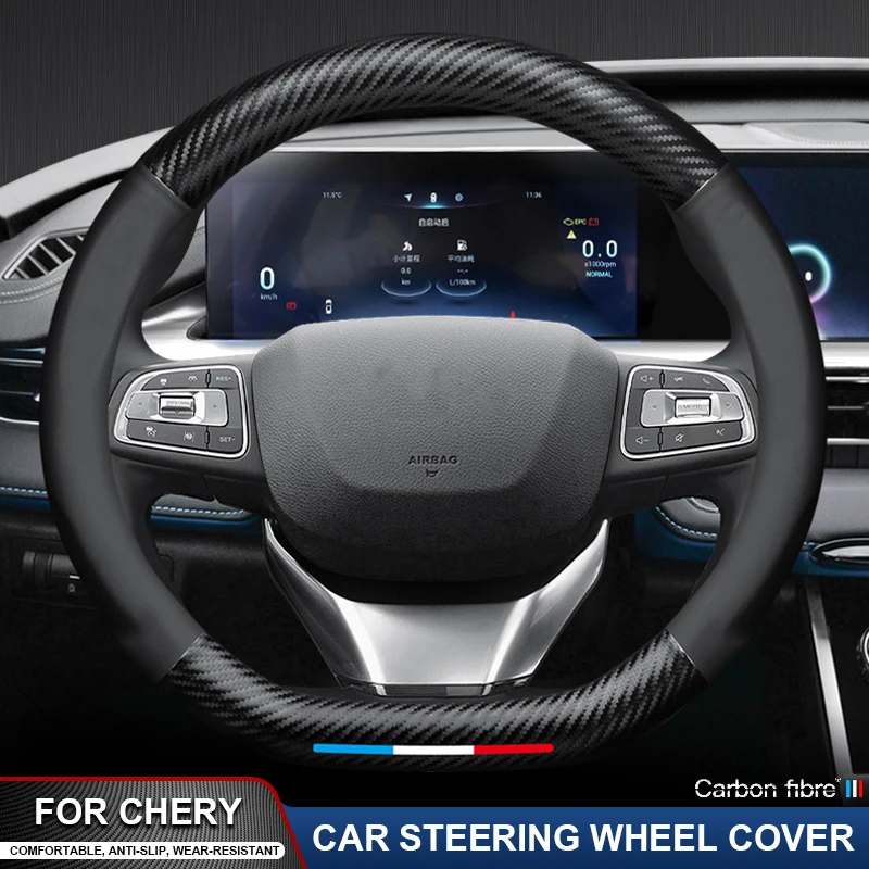 

Car Leather Steering Wheel Cover For Chery Jaecoo J7 J8 7 Tiggo 7 2 4 3 5 Pro Arrizo 6 7 GX 5x EQ7 Eastar A3 Jetour X70 X90 X95