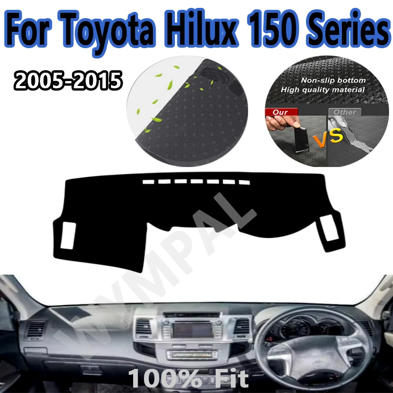 Car Dashboard Cover For Toyota Hilux 150 Series SR SR5 2005-2015 RHD Dashmat Pad Carpet Dash Mat Sun Shade