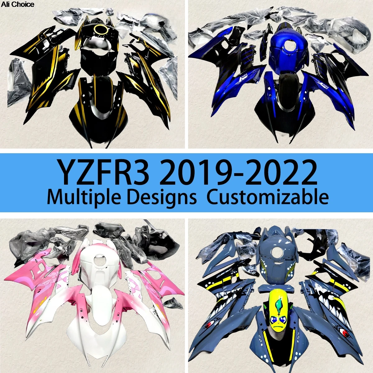 

YZFR3 2019 2020 2021 2022 Full Fairing Set for YAMAHA YZF R3 19 20 21 22 Fairings Panel Kit Bodywork Motorcycle