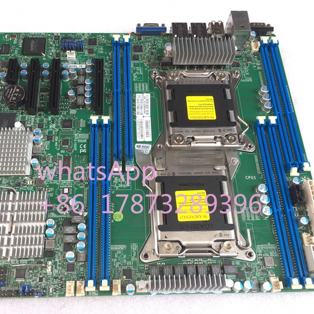 X9DRL-7F For Supermicro Server Motherboard LGA2011 Support E5-2600 V1/V2 Family ECC DDR3 8x SAS Ports via Broadcom 2208