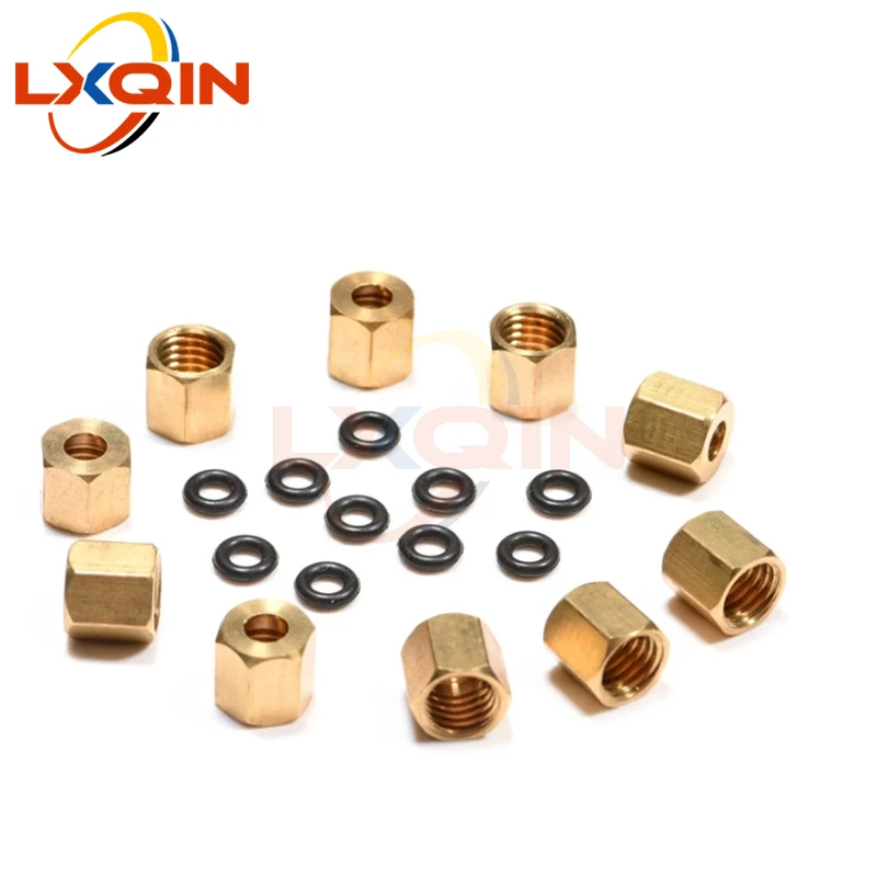 LXQIN ink damper Small Copper Nut for epson dx5 dx7 xp600 Galaxy Allwen Xuli printer damper connector