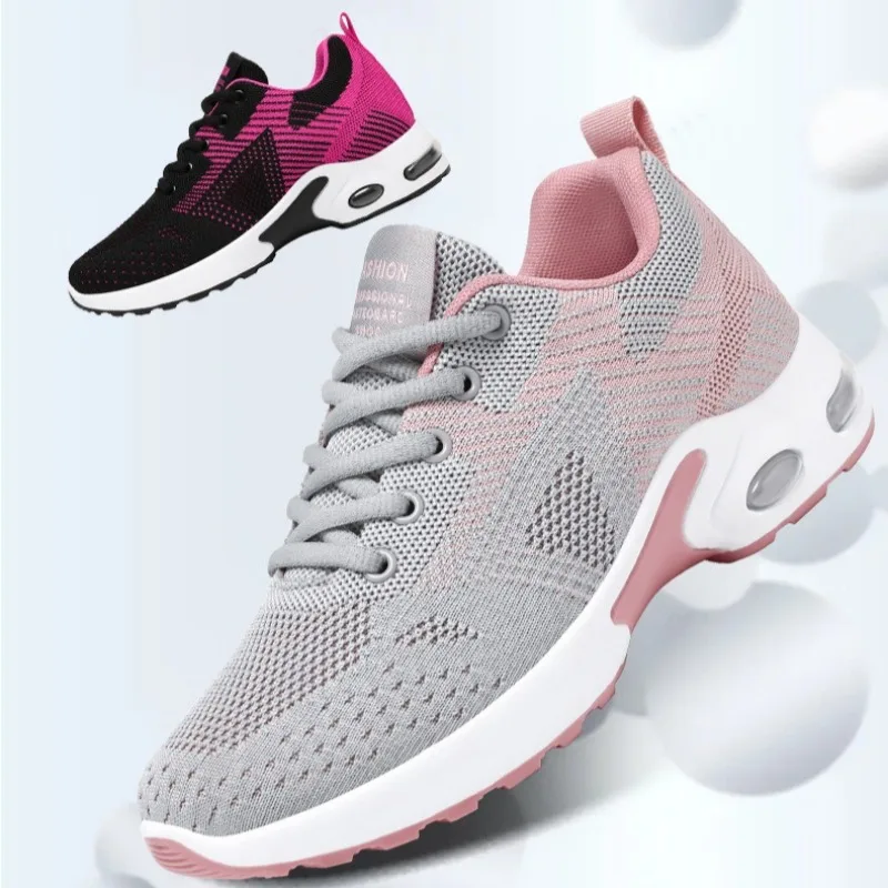 Spring Mesh Breathable Women's Sports Shoes Fashion Non-slip Running Sneakers Everyday Casual Comfort Light Shoes for woman