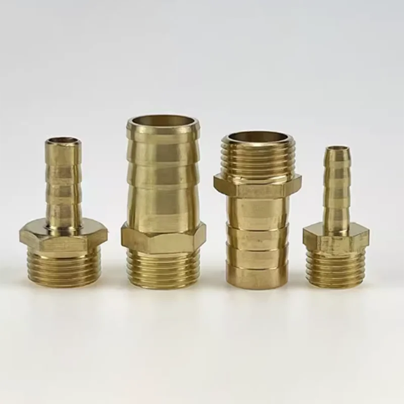 

10PC Pneumatic copper pagoda through connector external thread PC gas pipe connector