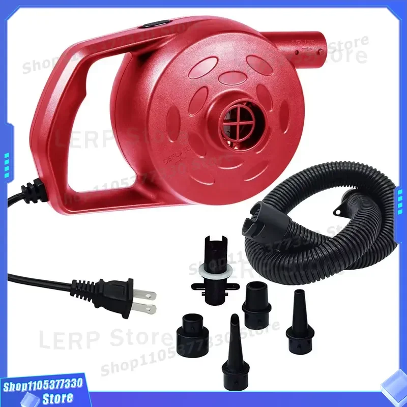 Portable Electric Air Pump Inflator for Wooden Bed Boat Pool Toys Sports Ball Balloon with Nozzle Fast Inflation Deflation