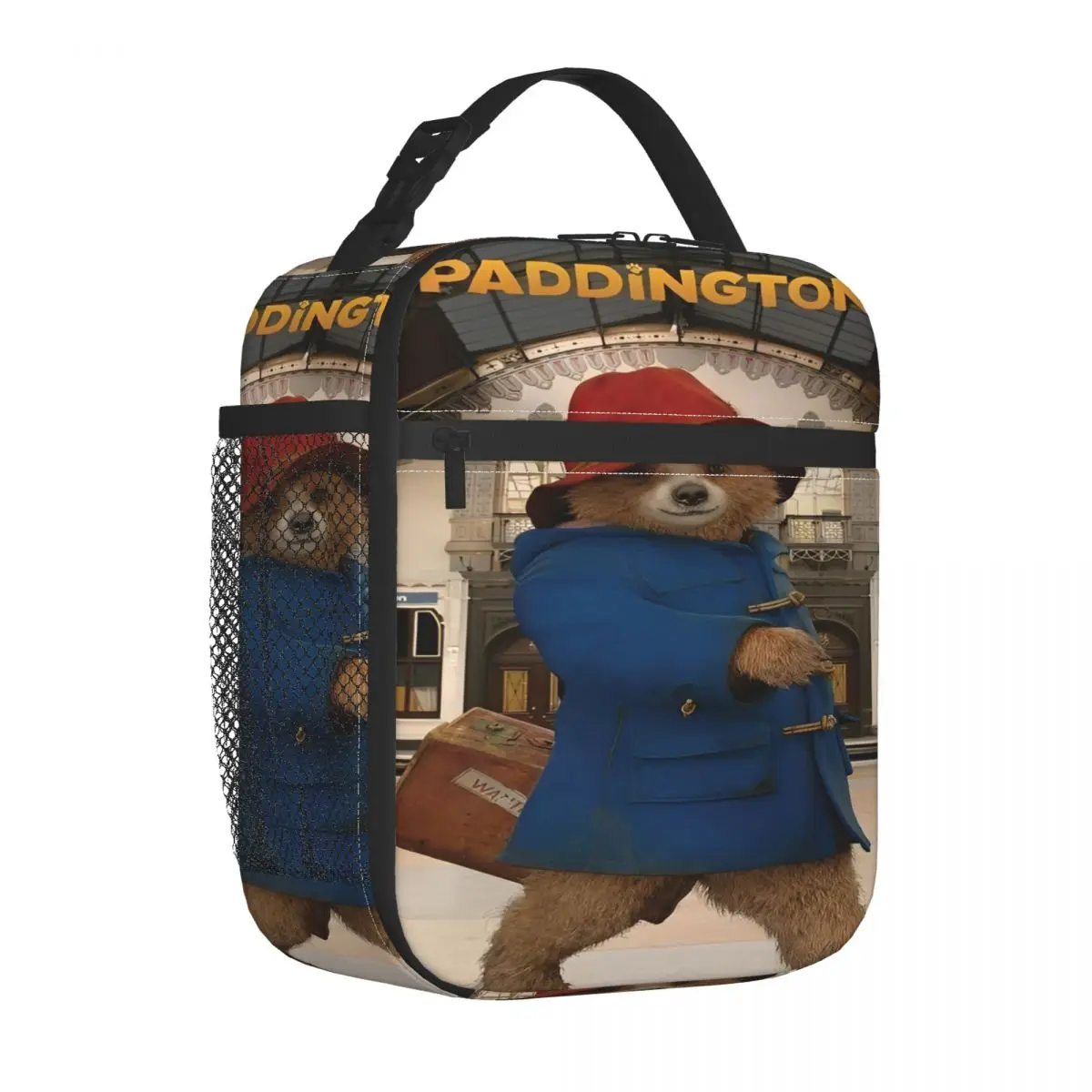 Britain Paddington Brown Bear Insulated Lunch Bags High Capacity Cartoon Meal Container Thermal Bag Tote Lunch Box Men Women