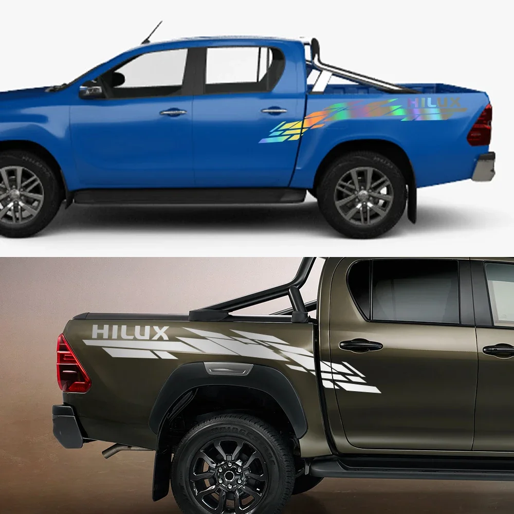 Car Stickers For Toyota Hilux Vigo Revo Rocco Truck Trunk Side Graphics Splash Pickup Sticker Vinyl Decor Cover Auto Accessories