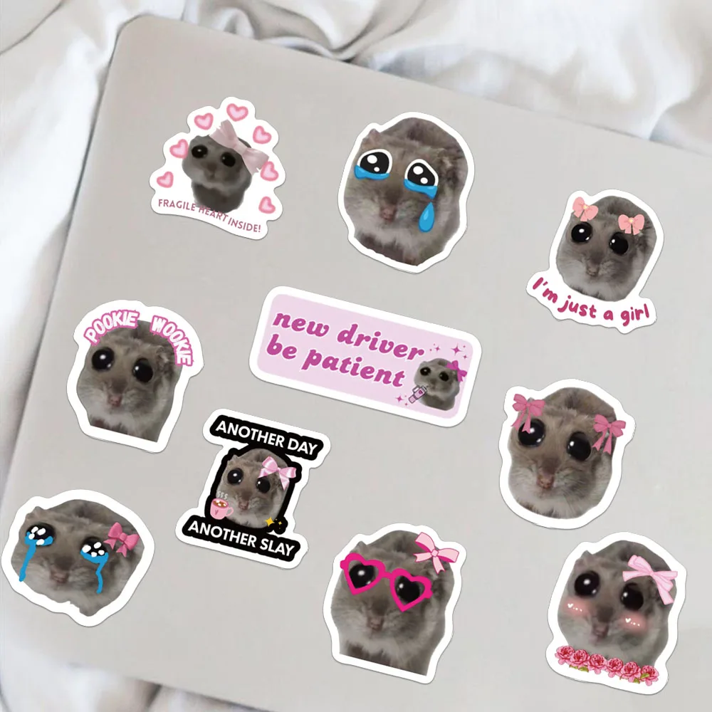 500 قطعة الإبداعية مضحك حزين الهامستر ملصق لفة ملصقات الزخرفية لوح التزلج سطح المكتب الحالات الهاتف أكواب المياه ملصقات دفتر الملاحظات #5