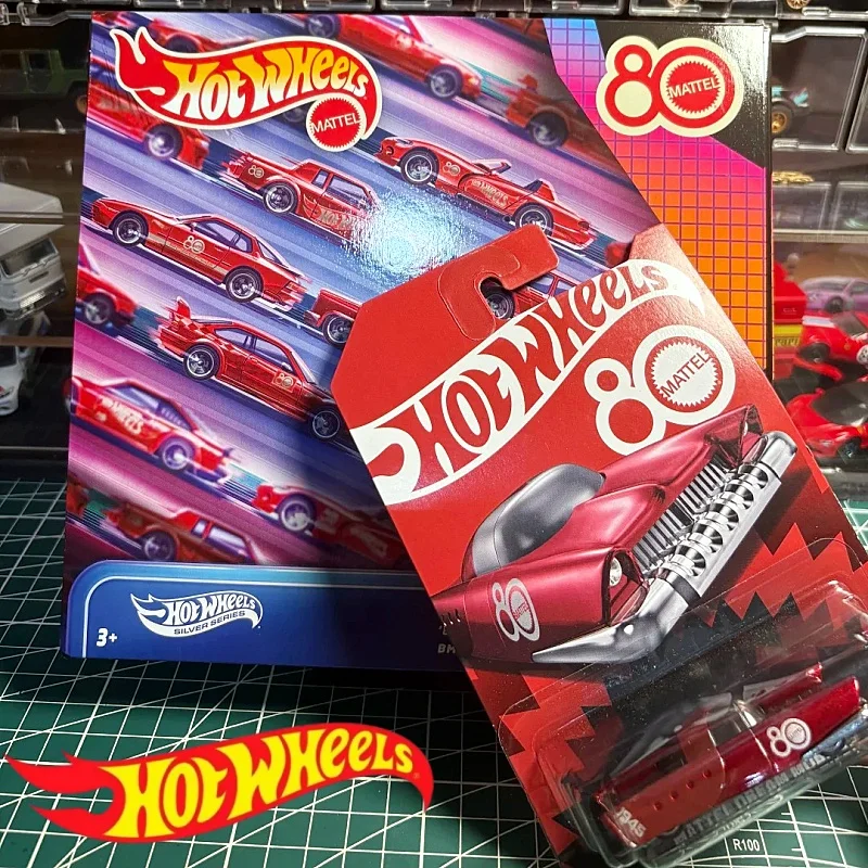 New Hotwheels 80th Anniversary Commemorative Gift Box Genuine Alloy Car Model Meitai Bmw Nissan Gtr Toy Collector Item In Stock