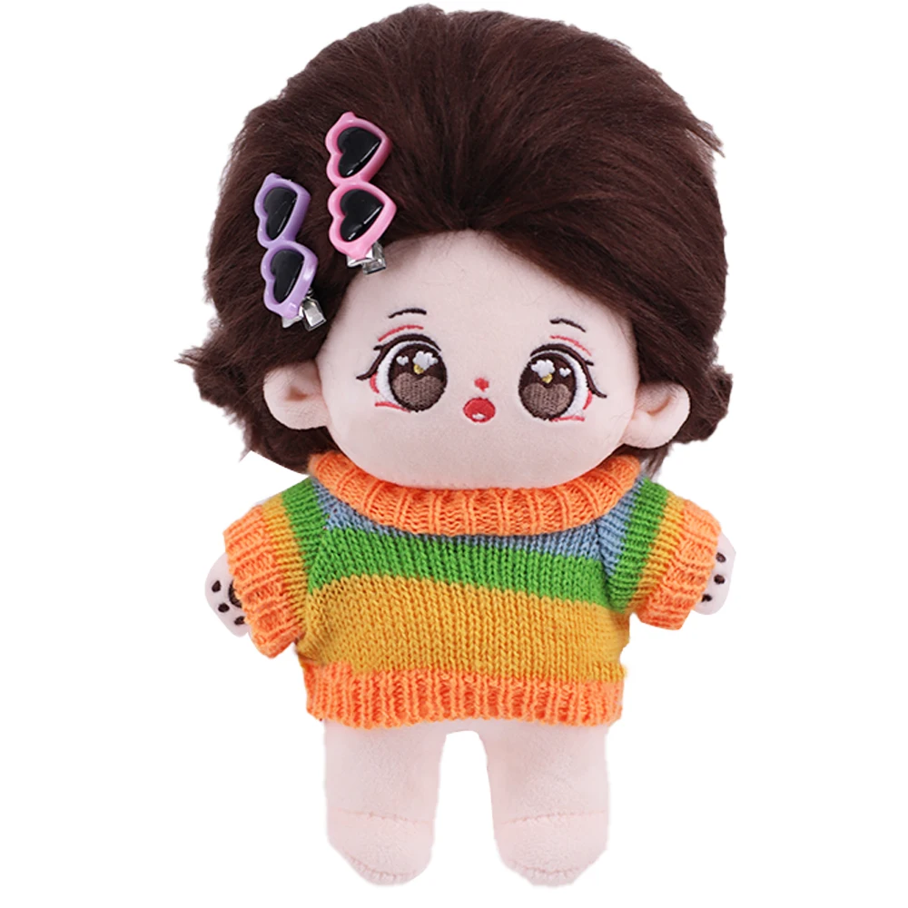 Pop Doll Clothes Cute Embroidery Sweater For 20Cm EXO Doll Plush Star Doll Clothing Accessories Stuffed Toy Outfit For Idol Doll