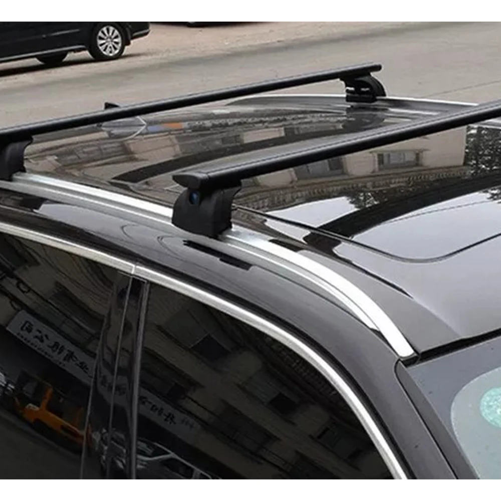 2PCS Cross Bar Fits For Roof Rail Rack Lockable Cargo Bars Black Crossbar Ajustable High Quality  Hyundai santa fe TM 2019-2023