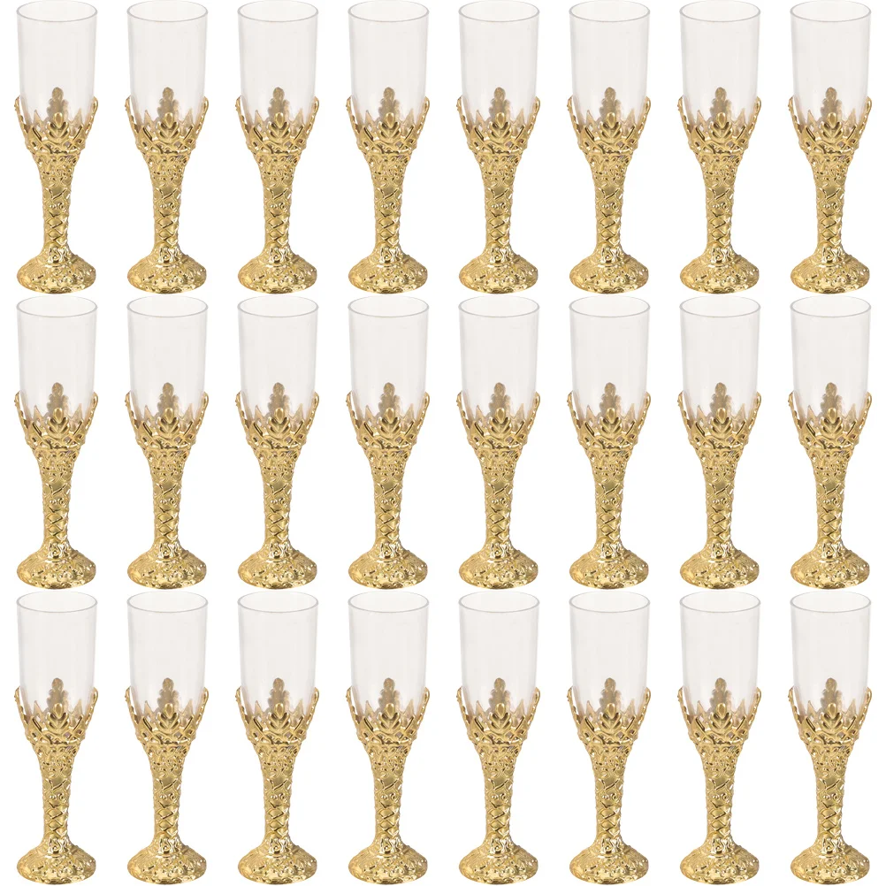 

24 Pcs Mini Glass Ornaments Reusable Candy Boxes Plastic Containers Storage Party Packaging Goblet Shaped Chocolate Box