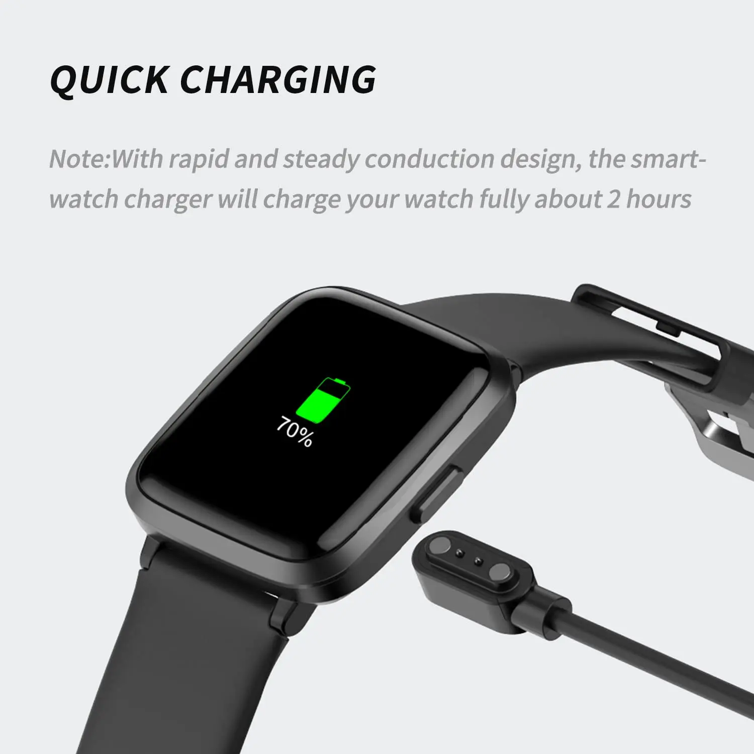 3.3FT Smart Watch Charger Magnetic, USB Charging Cable for YAMAY VeryFitPro SW023 ID205L SW021 ID205U ID205S SW025 Uwatch 3S 3 2