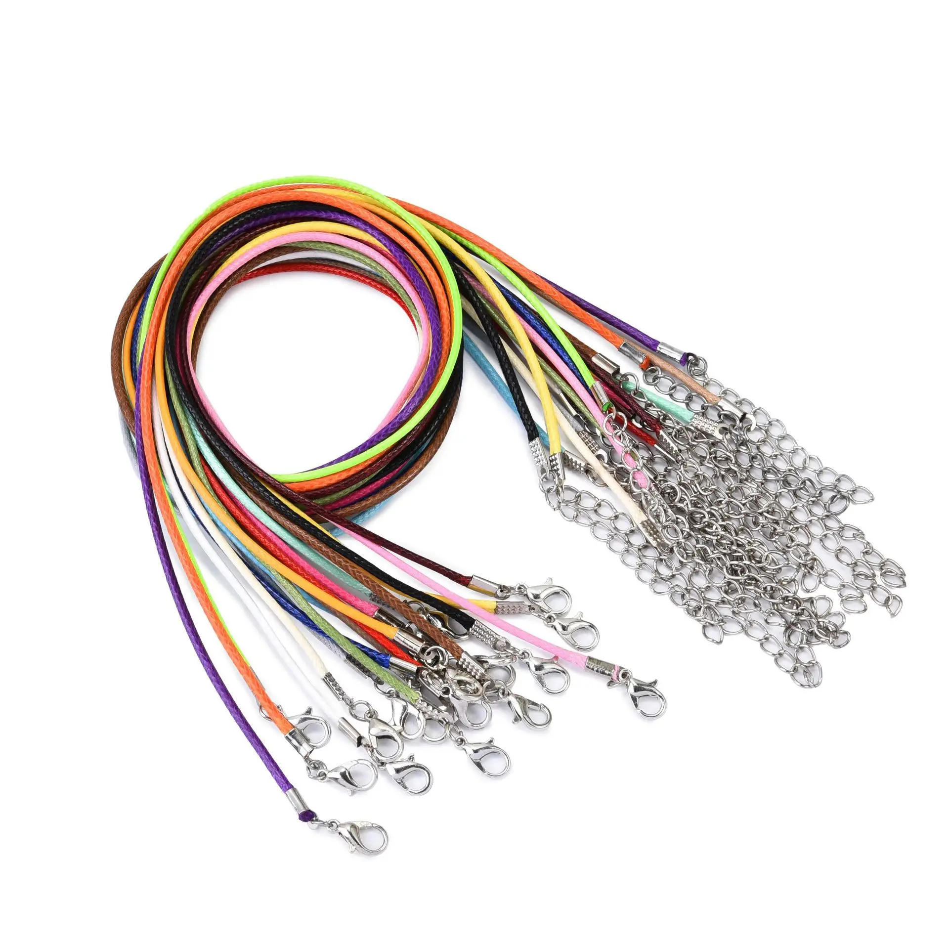 

10Pcs Colorful Leather String Cord Wax Braid Rope 1.5mm Clasp Adjustable Braided Rope for Jewelry Making DIY Necklace Bracelet