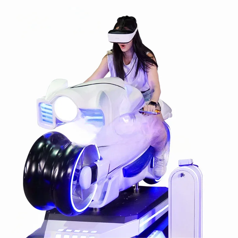 Amusement park theme park latest double match 9d virtual reality scene vr arcade motorcycle simulator