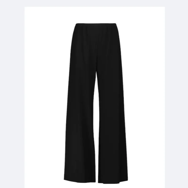 Autumn and Winter New Black Wool Casual Pants Women